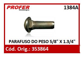 PARAFUSO DO PESO 5/8 X 1.3/4