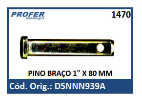 PINO BRAÇO 1 X 80 MM