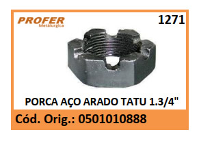 PORCA AÇO ARADO TATU 1.3/4