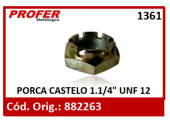 PORCA CASTELO 1.1/4 UNF 12