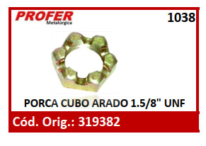 PORCA CUBO ARADO 1.5/8 UNF