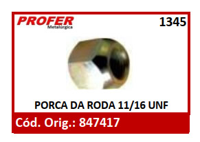 PORCA DA RODA 11/16 UNF