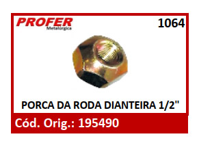 PORCA DA RODA DIANTEIRA 1/2