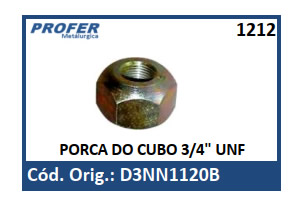 PORCA DO CUBO 3/4 UNF