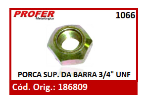 PORCA SUP. DA BARRA 3/4 UNF