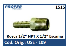 Rosca 1/2 NPT X 1/2 Escama