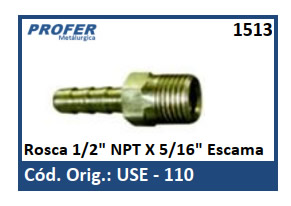 Rosca 1/2 NPT X 5/16 Escama