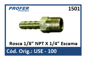 Rosca 1/8 NPT X 1/4 Escama