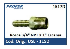 Rosca 3/4 NPT X 1 Escama