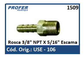 Rosca 3/8 NPT X 5/16 Escama